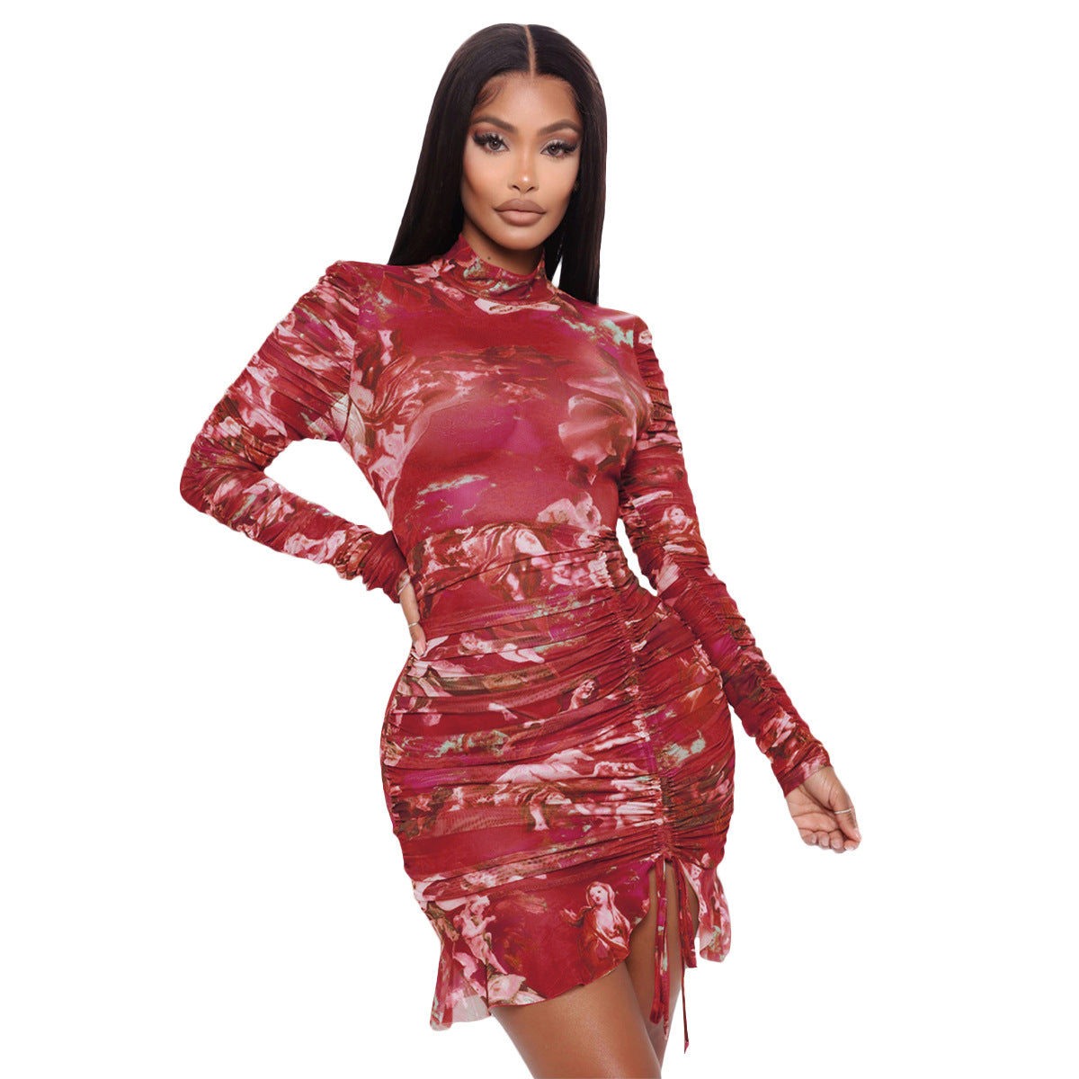 Sexy Long Sleeve Causal Ladies Party Mini Dresses