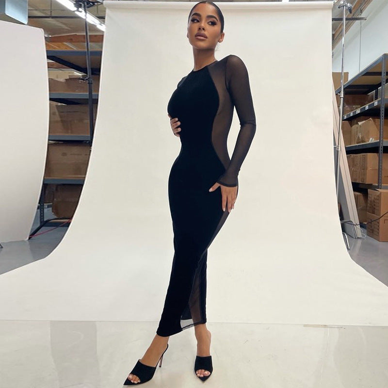 Sexy Slim Elegant Velvet Casual Dress