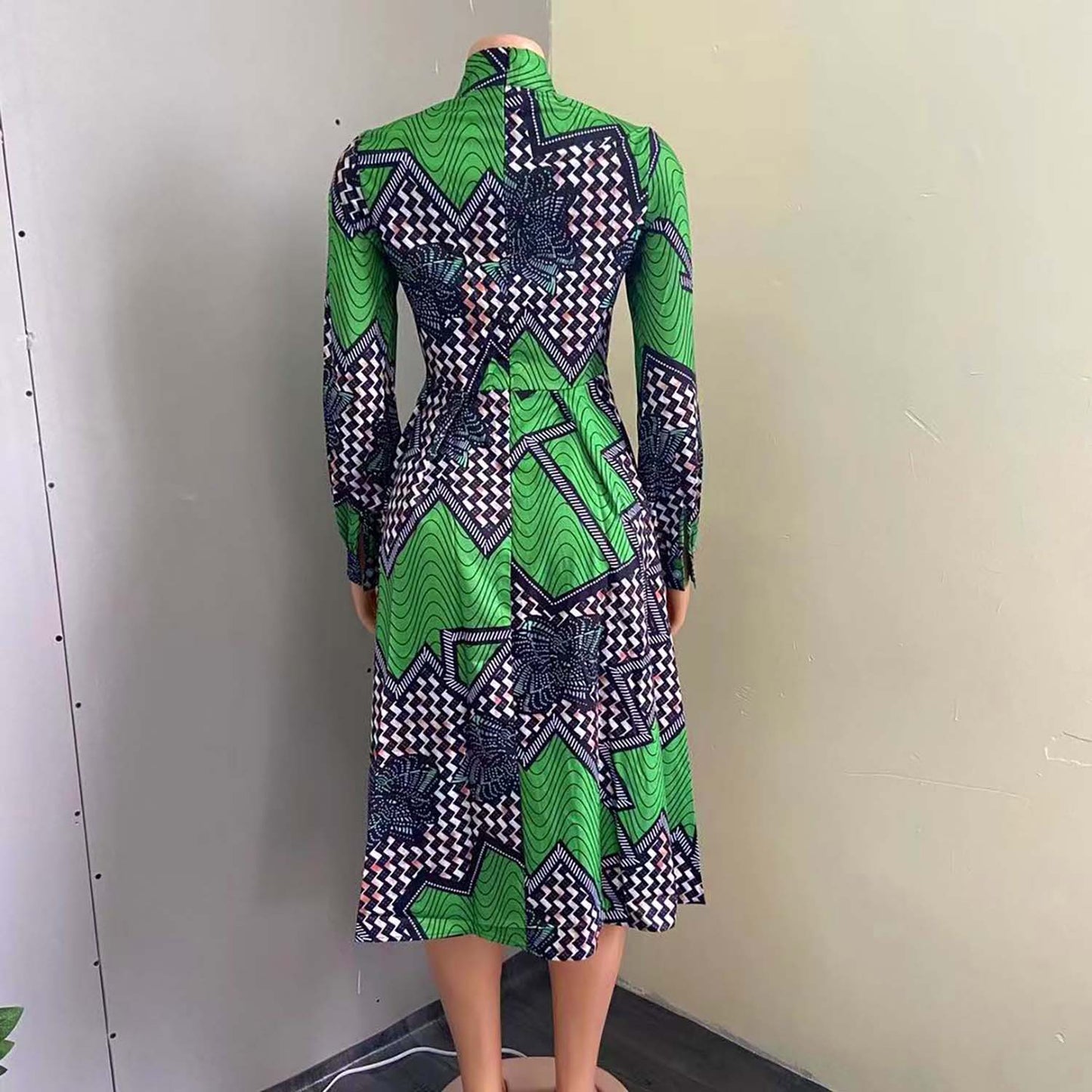 Women Elegant Casual Dress Printed Maxi Skirt