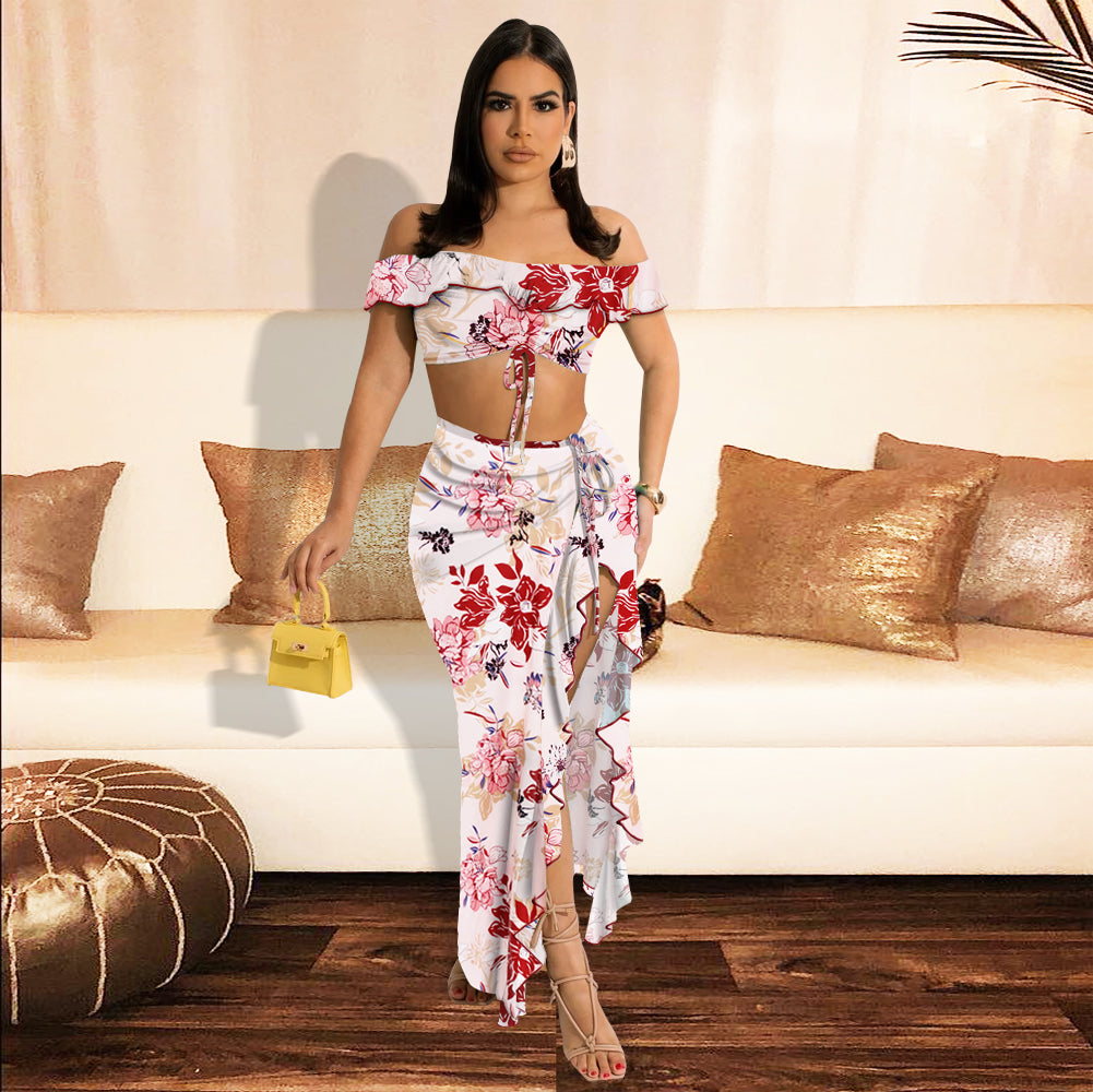 Strapless Dress Sexy Beach Two-Piece Sets Dress