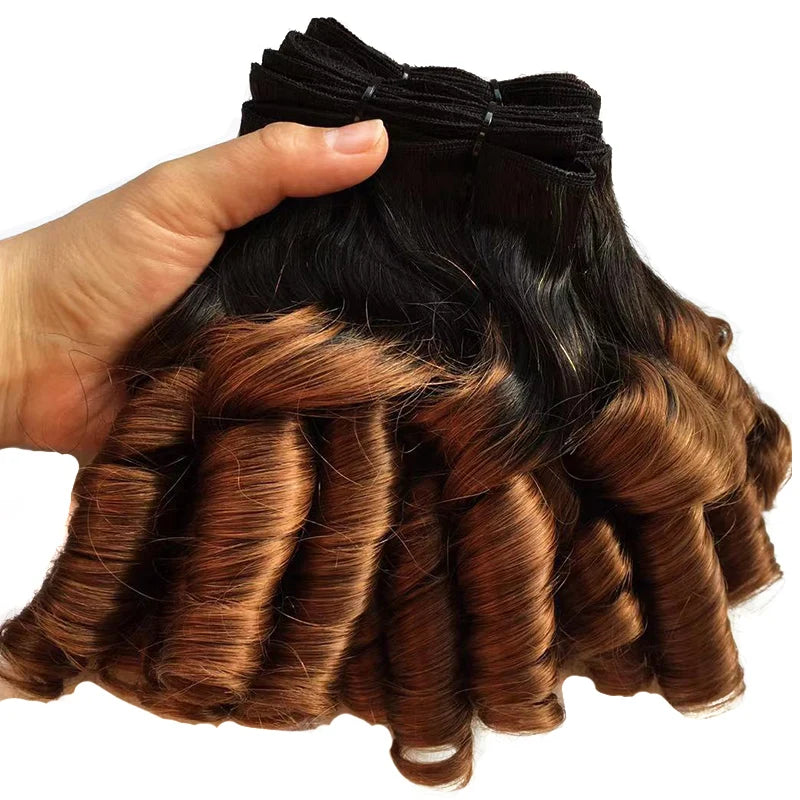 Loose Wave Brazilian Hair 4 Bundles With Closure Ombre Colored Human Hair Bundles With Closure Remy Human Hair