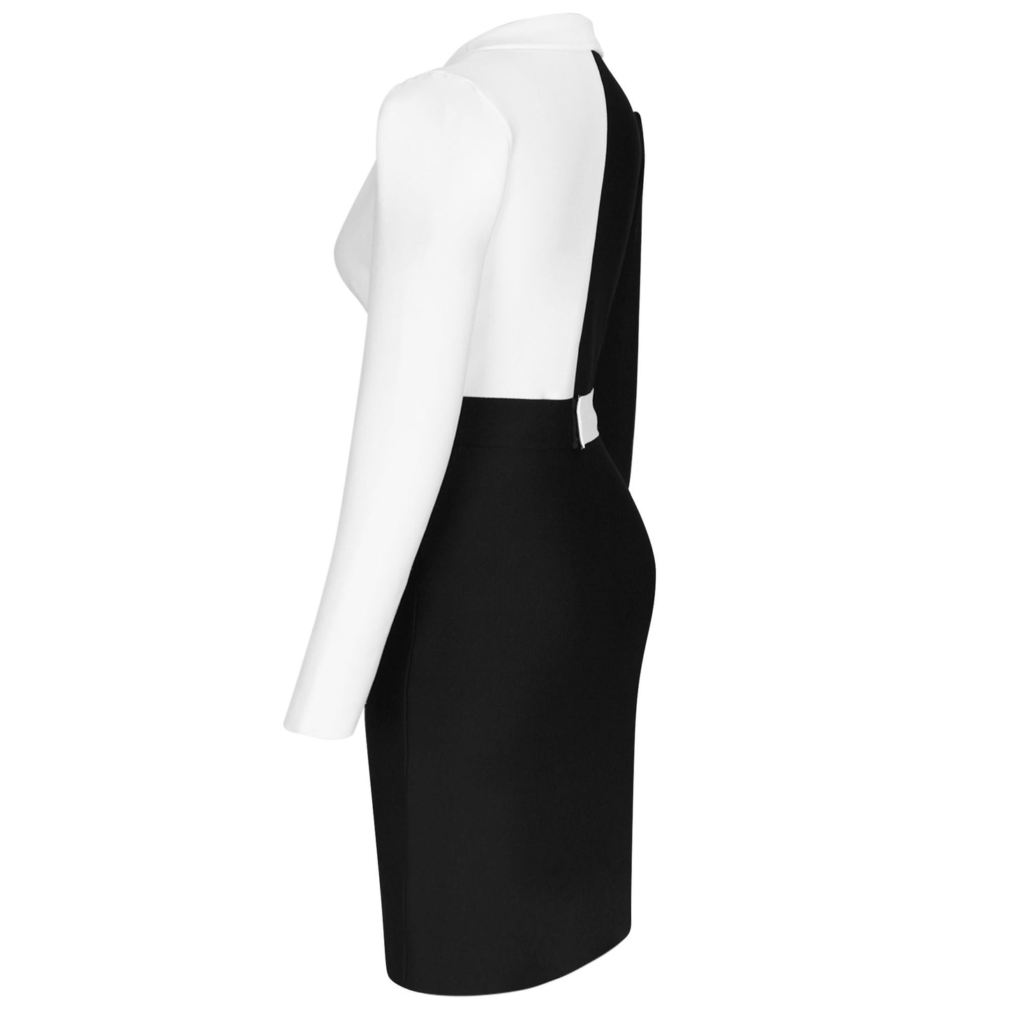 Ladies Elegant Contrast Color Designer Dress  Lady Office Dress for Work