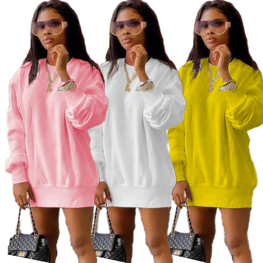 Customize Women Dress Casual Hoodie Elegant Long Dress