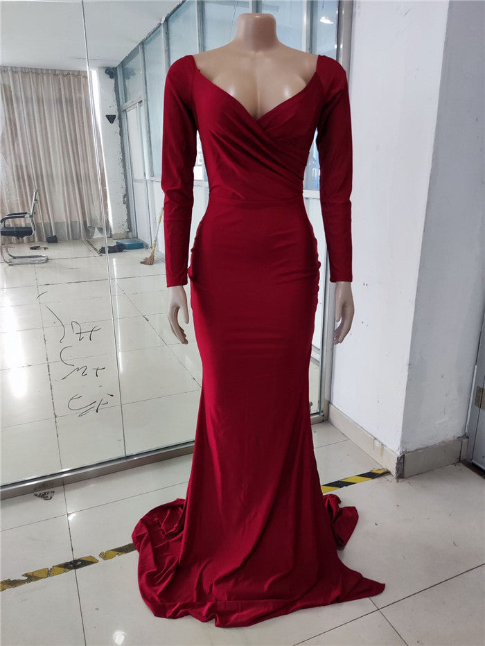 Off Shoulder Evening Dresses Women Elegant Ladies Dress