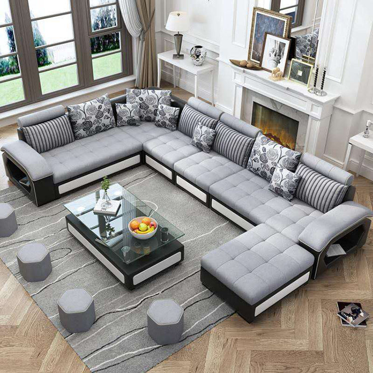 Modern Wooden Frame Fabric Furniture Sofa Living Room Set