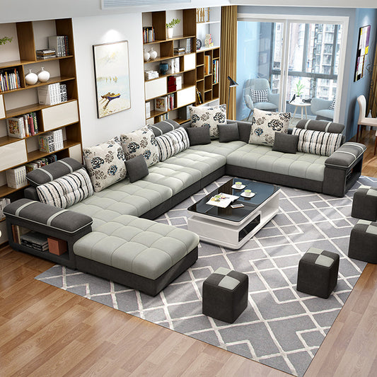 Cozy Functional Fabric Recliner Leather Sofa Furniture