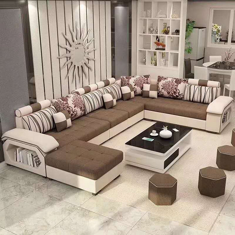 Modern Wooden Frame Fabric Furniture Sofa Living Room Set