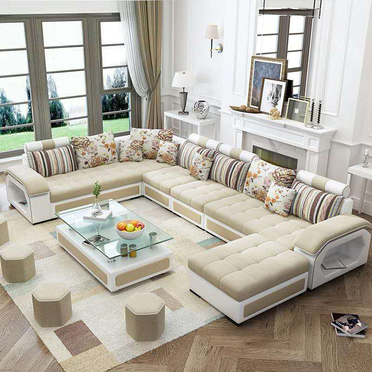 Modern Wooden Frame Fabric Furniture Sofa Living Room Set
