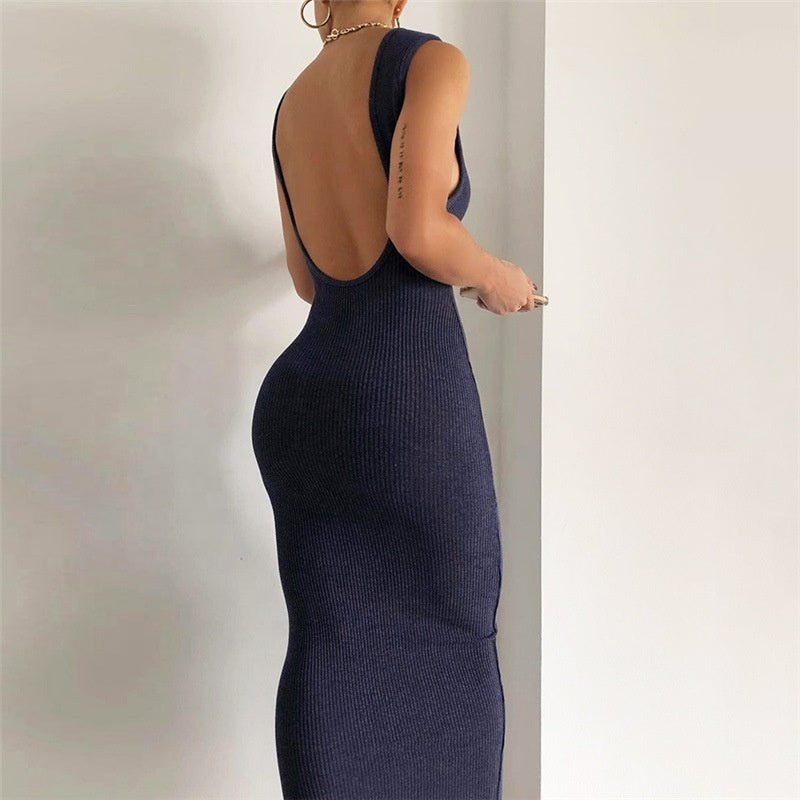 Elegant Sexy Backless Dresses With Buttocks