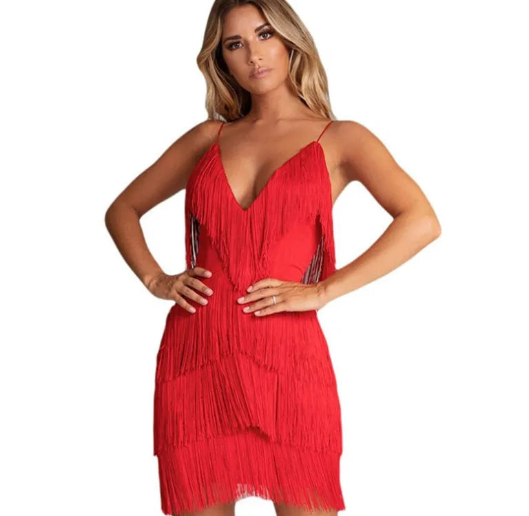 The Great Gatsby Dress Sling v Neck Flapper Dress Women Short Party Dress
