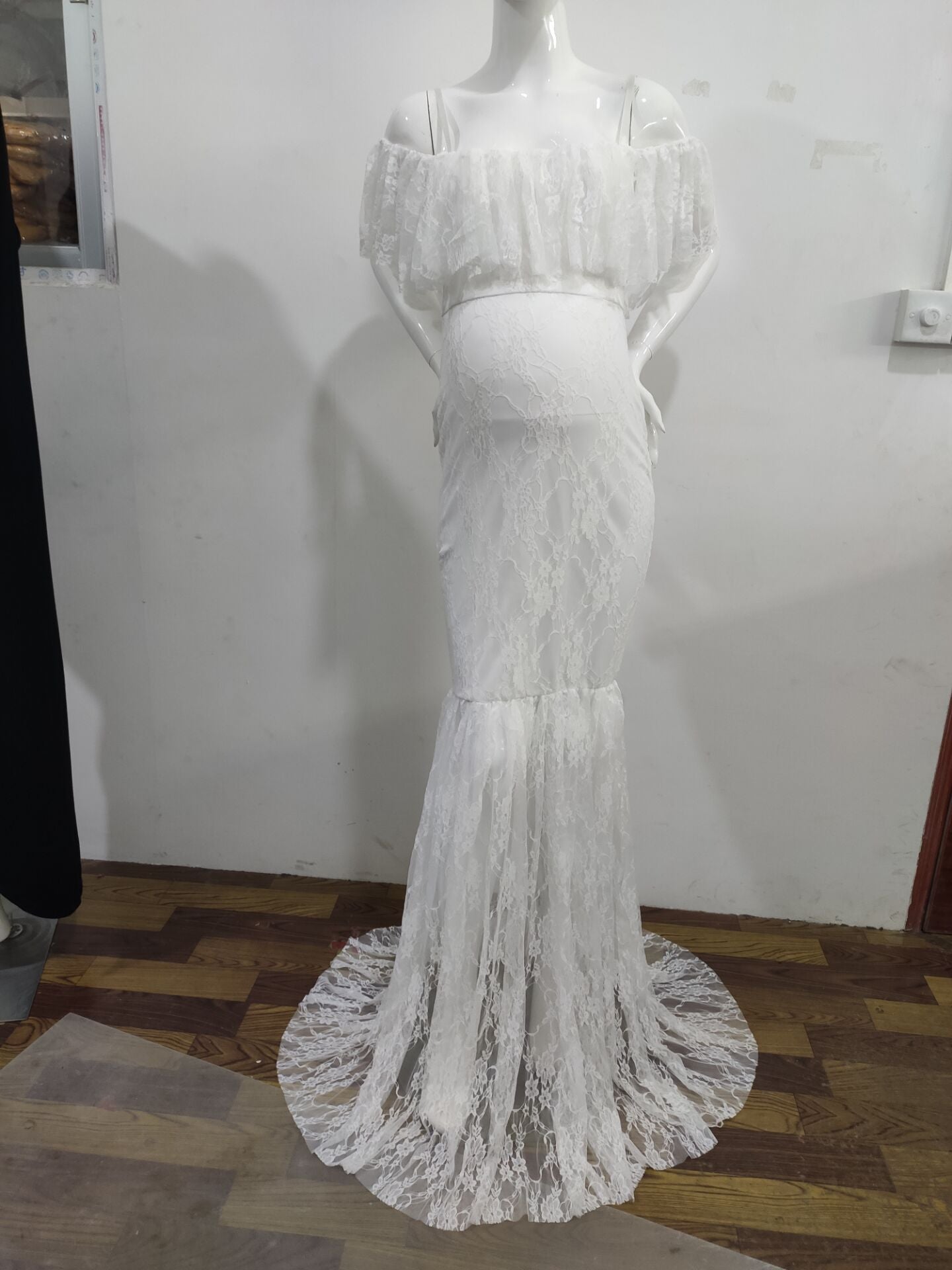 Sexy Sling Big Drag Maternity Photoshoot Dress Pregnant Women Maxi Dresses