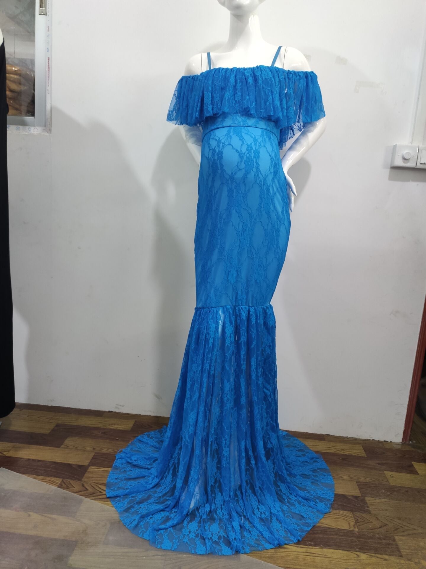 Sexy Sling Big Drag Maternity Photoshoot Dress Pregnant Women Maxi Dresses