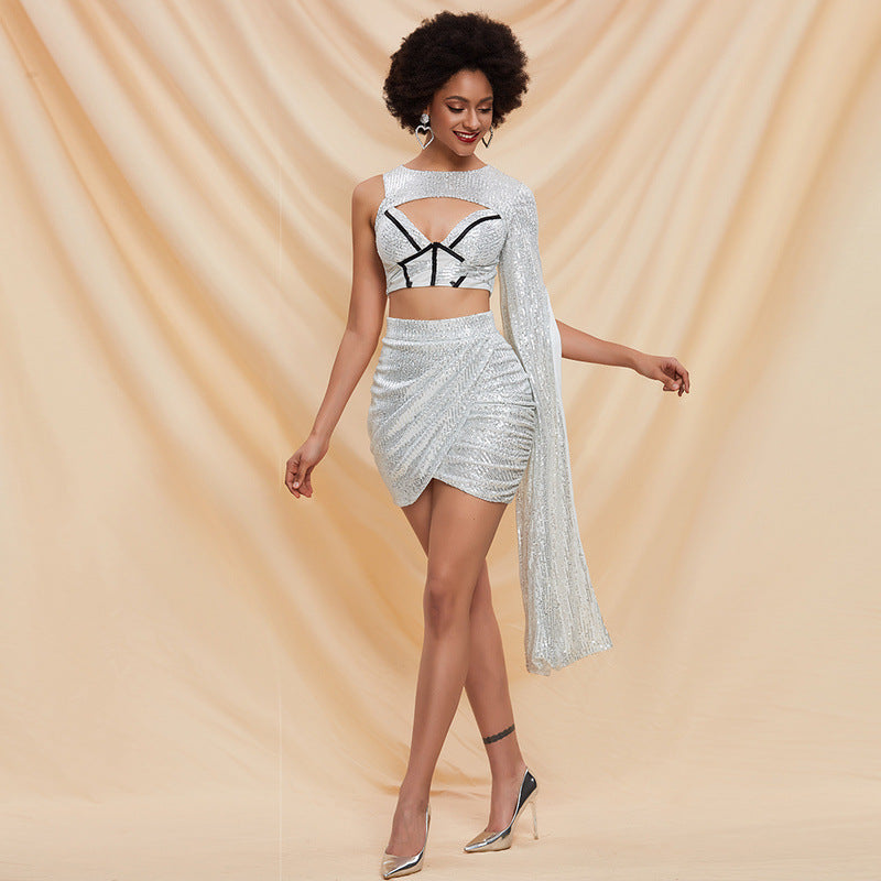 Deep V-Neck Tight Sexy Dress