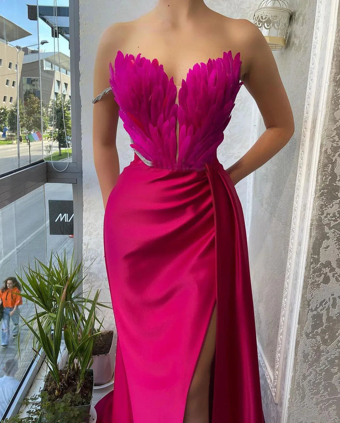 Feathers Maxi Dresses for Women