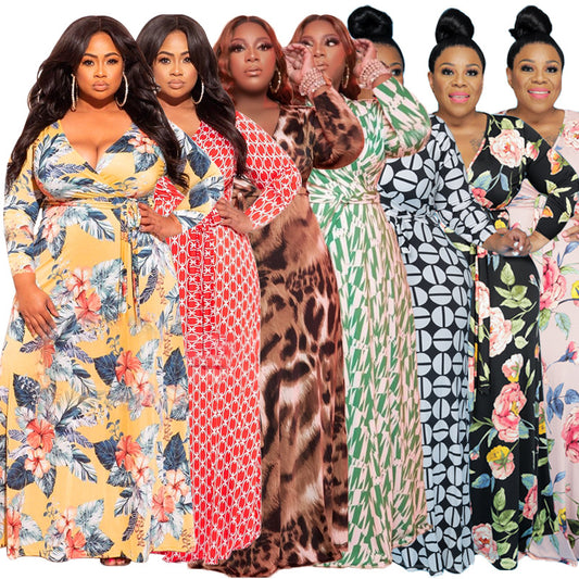 Woman Apparel Ladies Long Maxi Dresses Women Clothing Plus Size