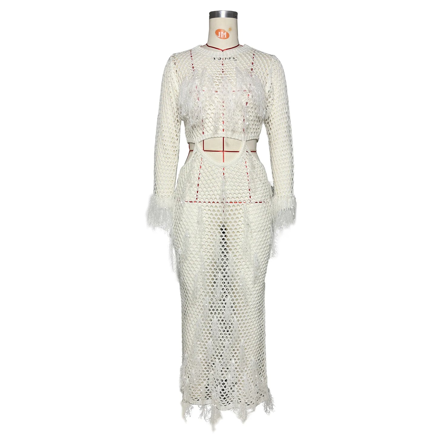 Full Sleeve Hollow Out Sexy Party Dress Spring  Women Night Dresses for Women