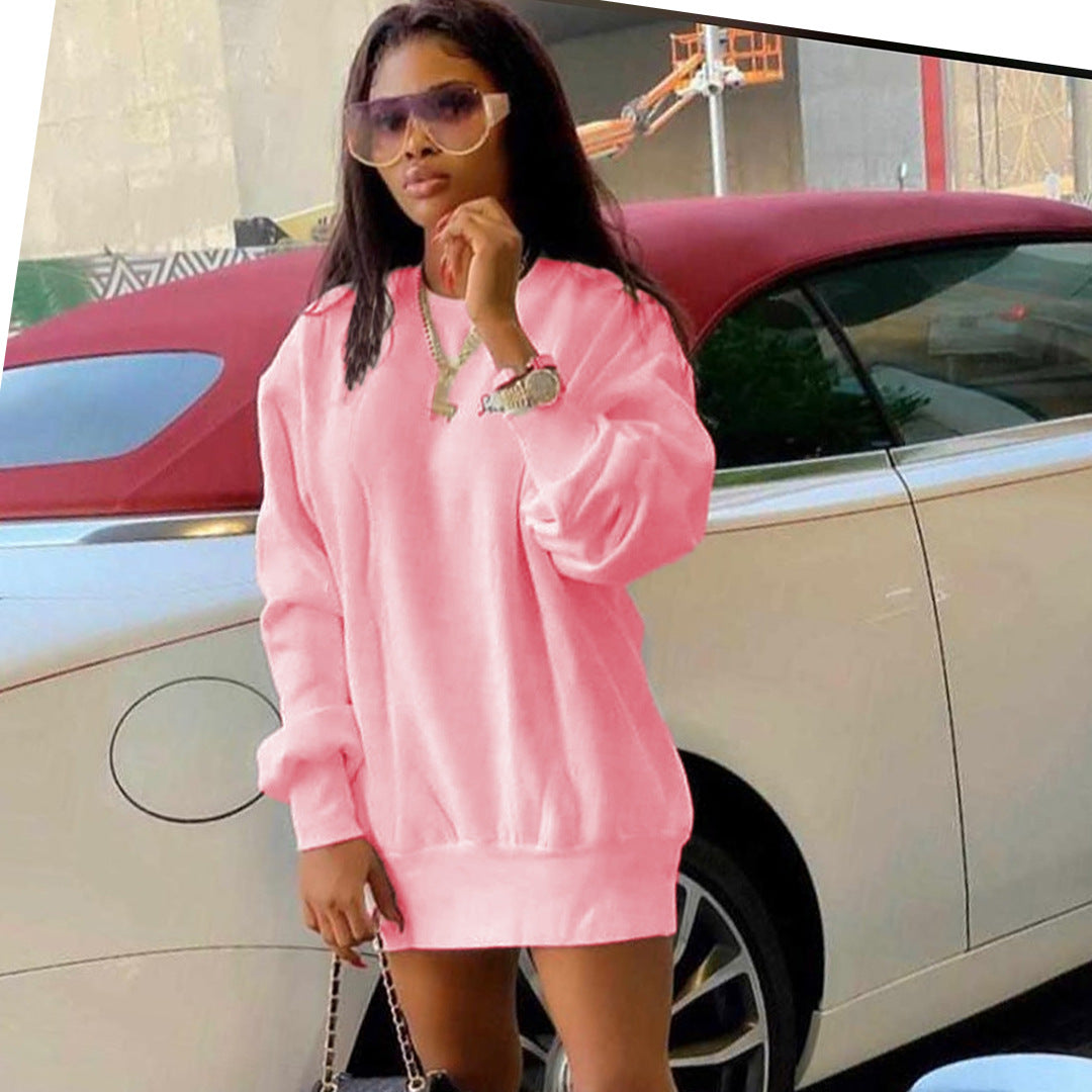 Customize Women Dress Casual Hoodie Elegant Long Dress