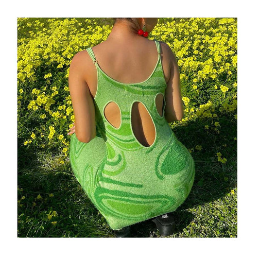 Summer Sleeveless Sweater Knit Dress
