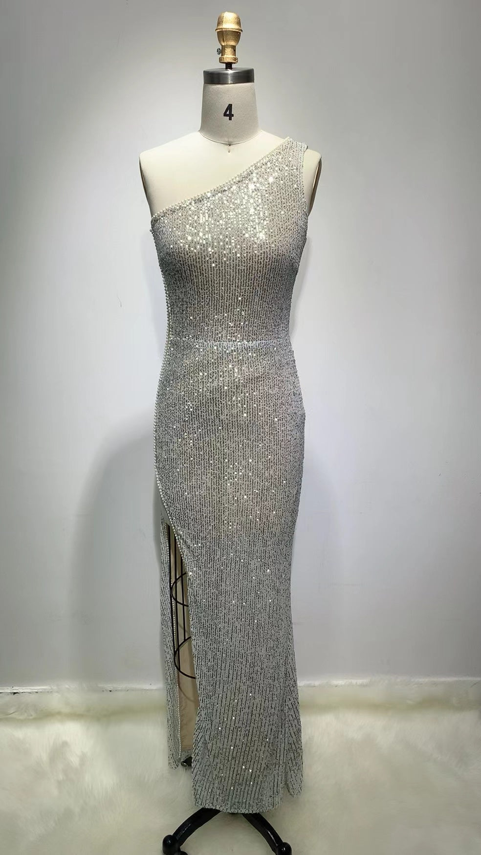 Long Elegant Diamond Dress