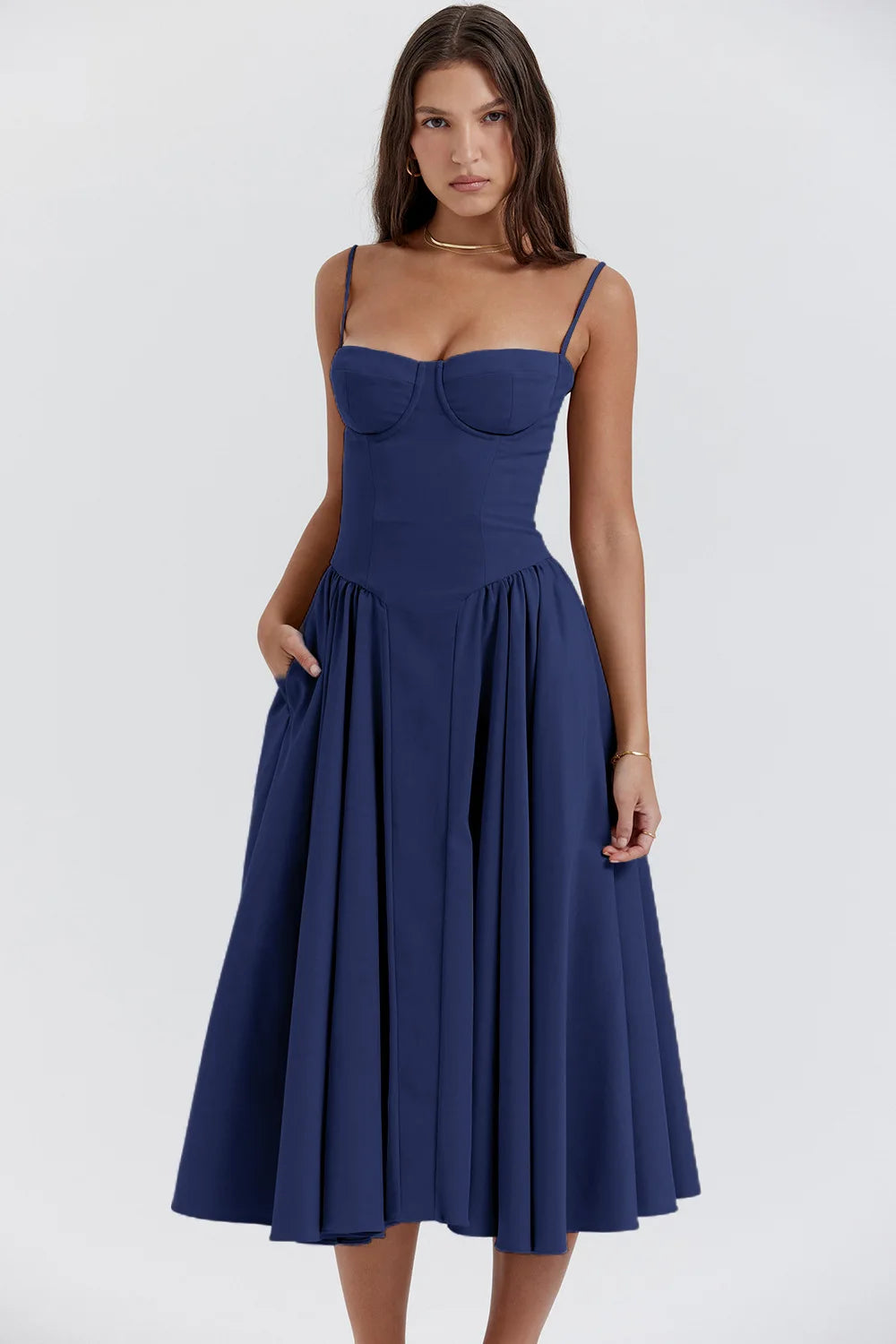 Cotton Slit Long Beach Dress for Women