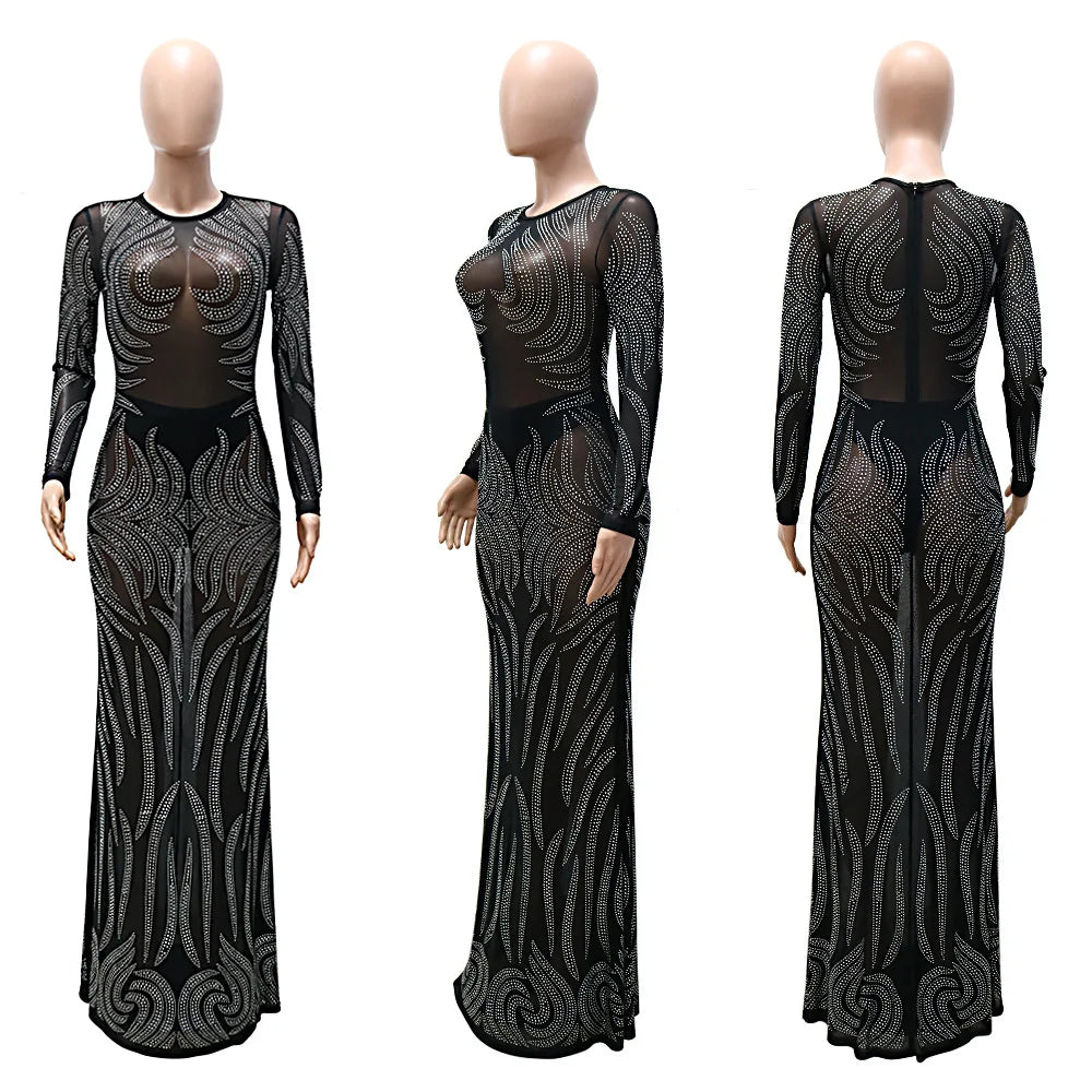High Quality Party Gown Mermaid Transparent Women Evening Dress