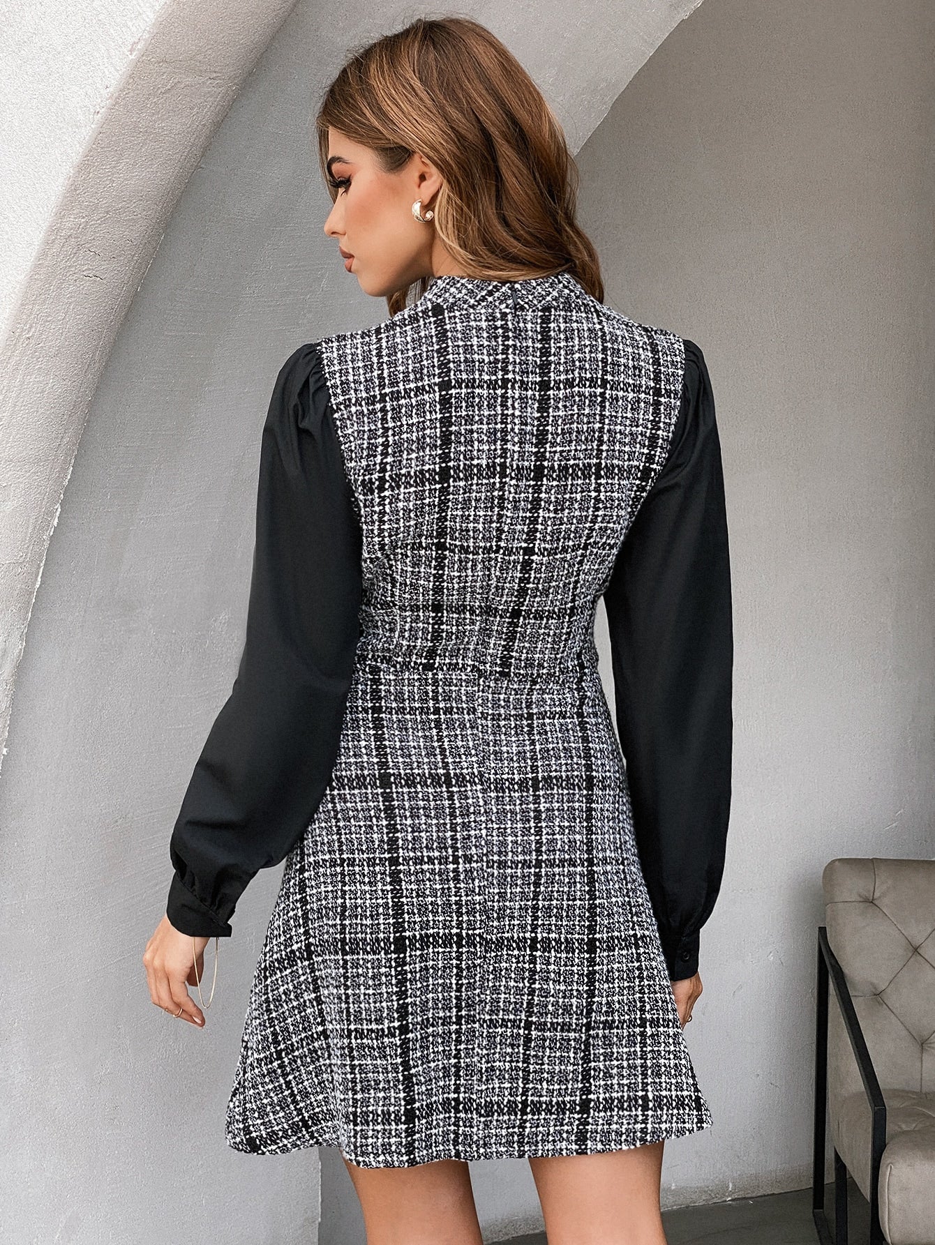 New Arrival Dresses Women Elegant Casual  Long Sleeve Strip Dresses