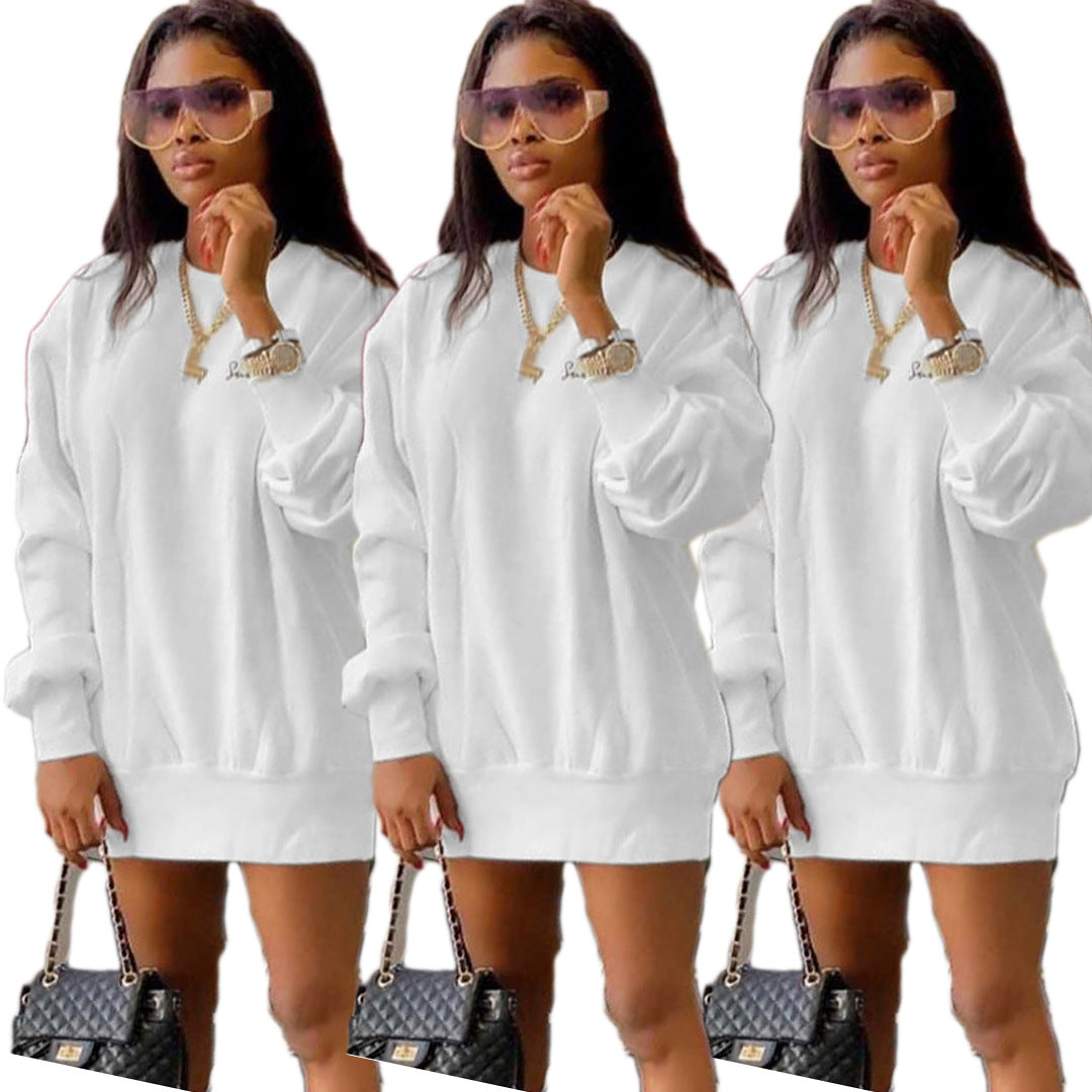 Customize Women Dress Casual Hoodie Elegant Long Dress