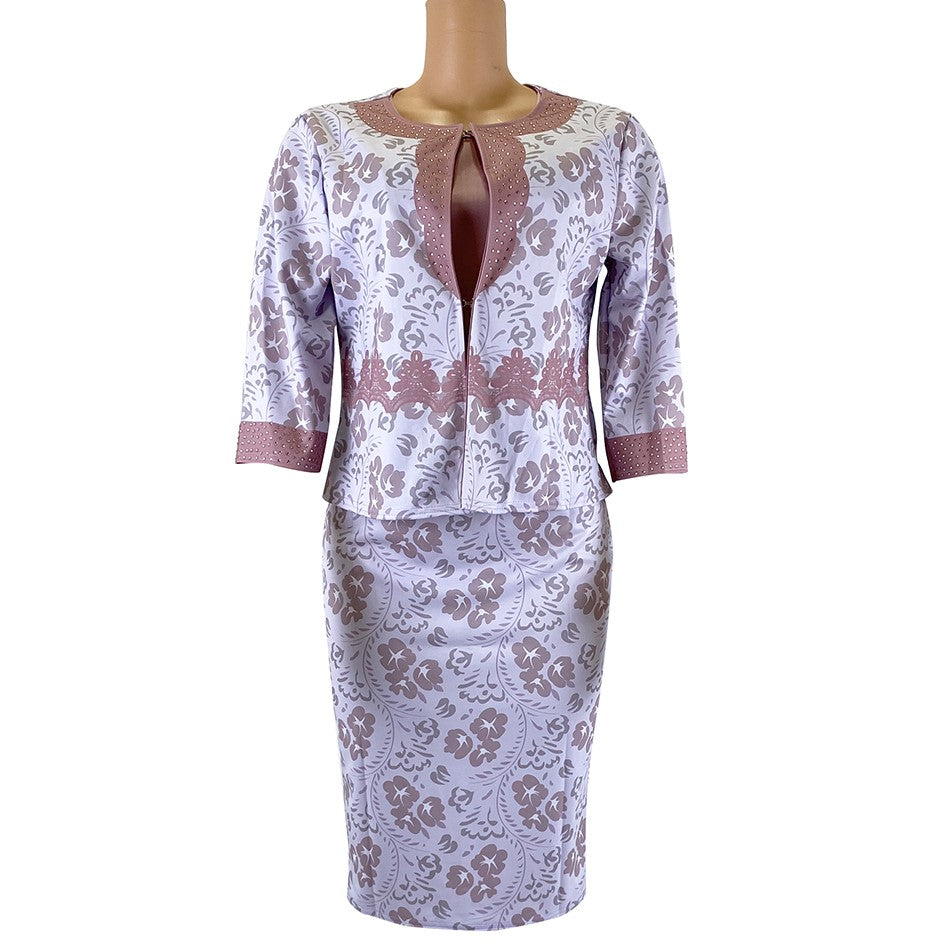 Two Pieces Coat Dress Set Casual Women Dress