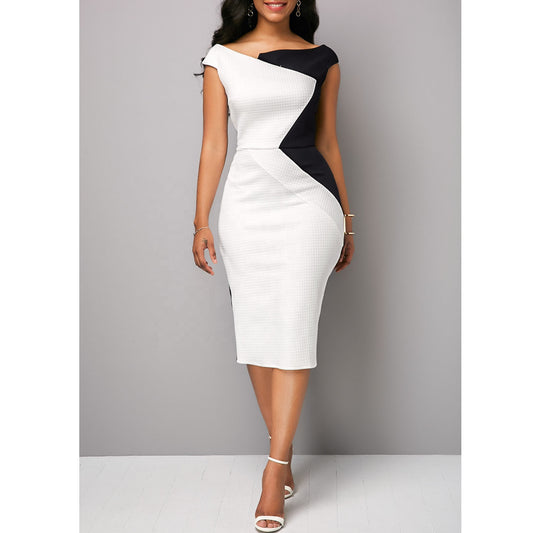 Stylish Elegant Women Off Shoulder Plus Size Dress