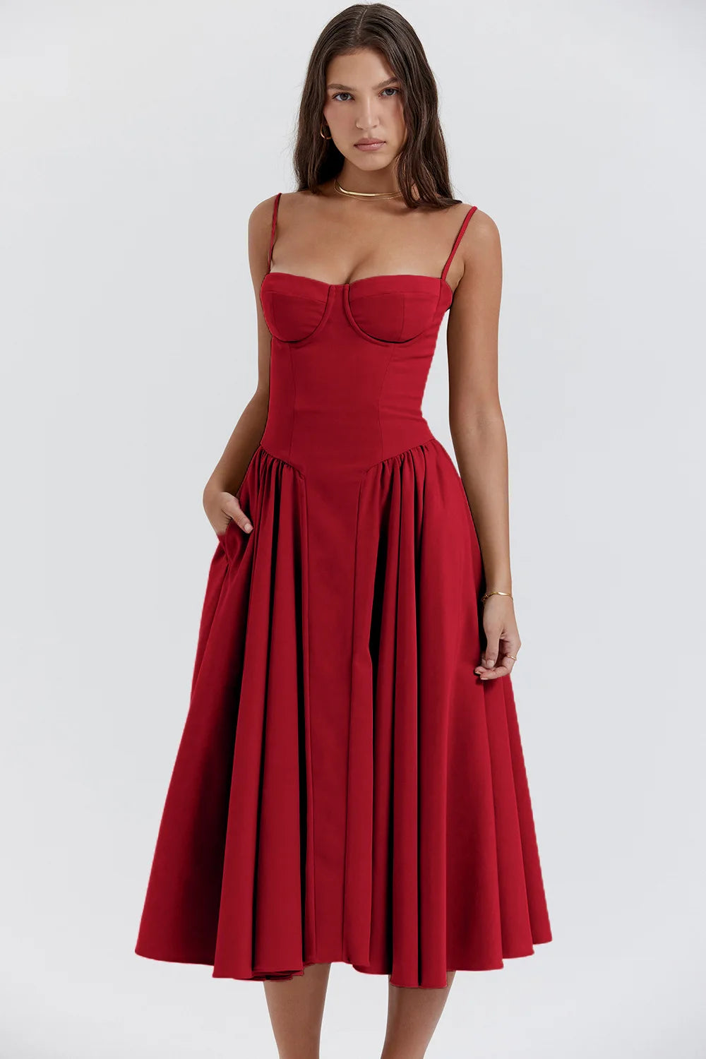 Cotton Slit Long Beach Dress for Women