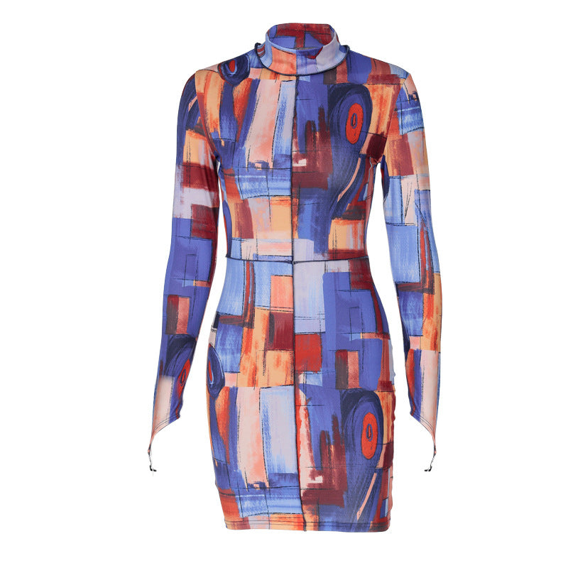 Sexy Long Sleeve Casual Short Dress Women