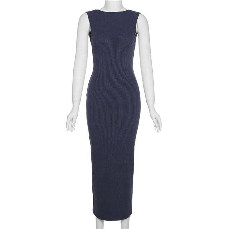 Elegant Sexy Backless Dresses With Buttocks