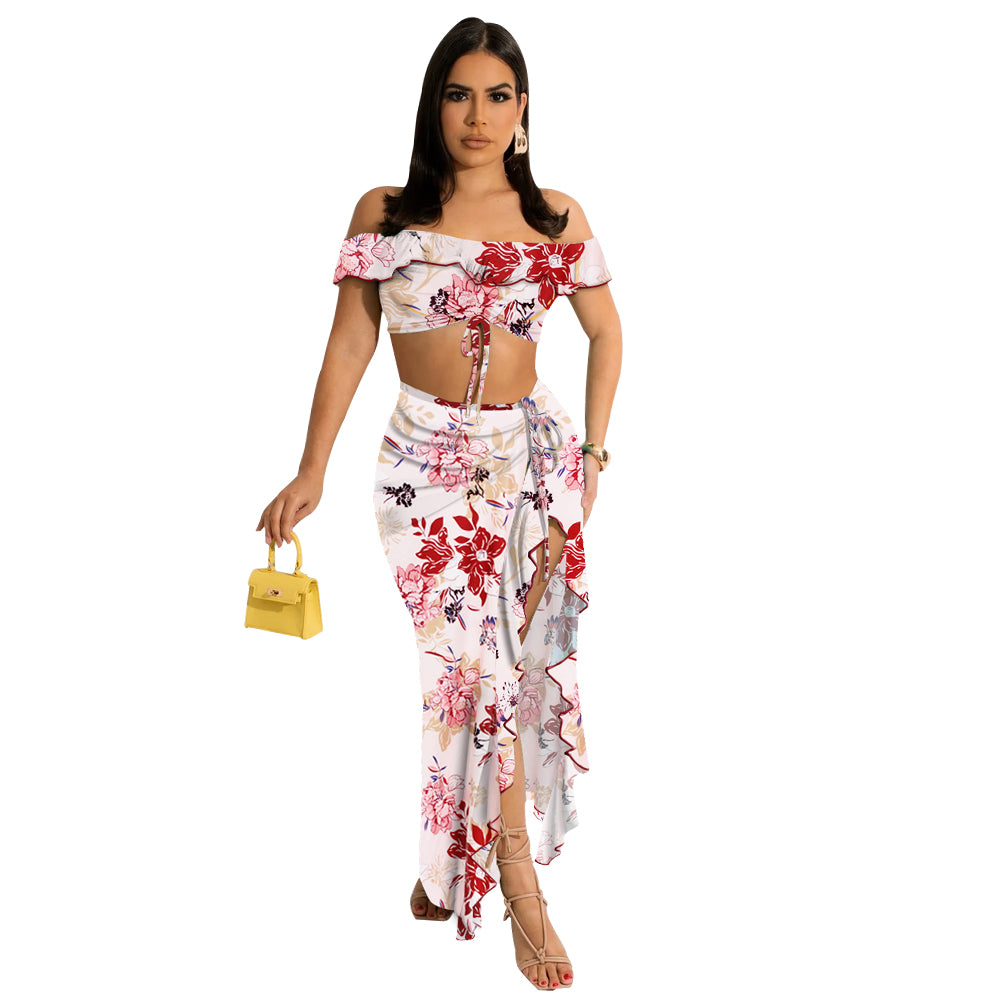 Strapless Dress Sexy Beach Two-Piece Sets Dress