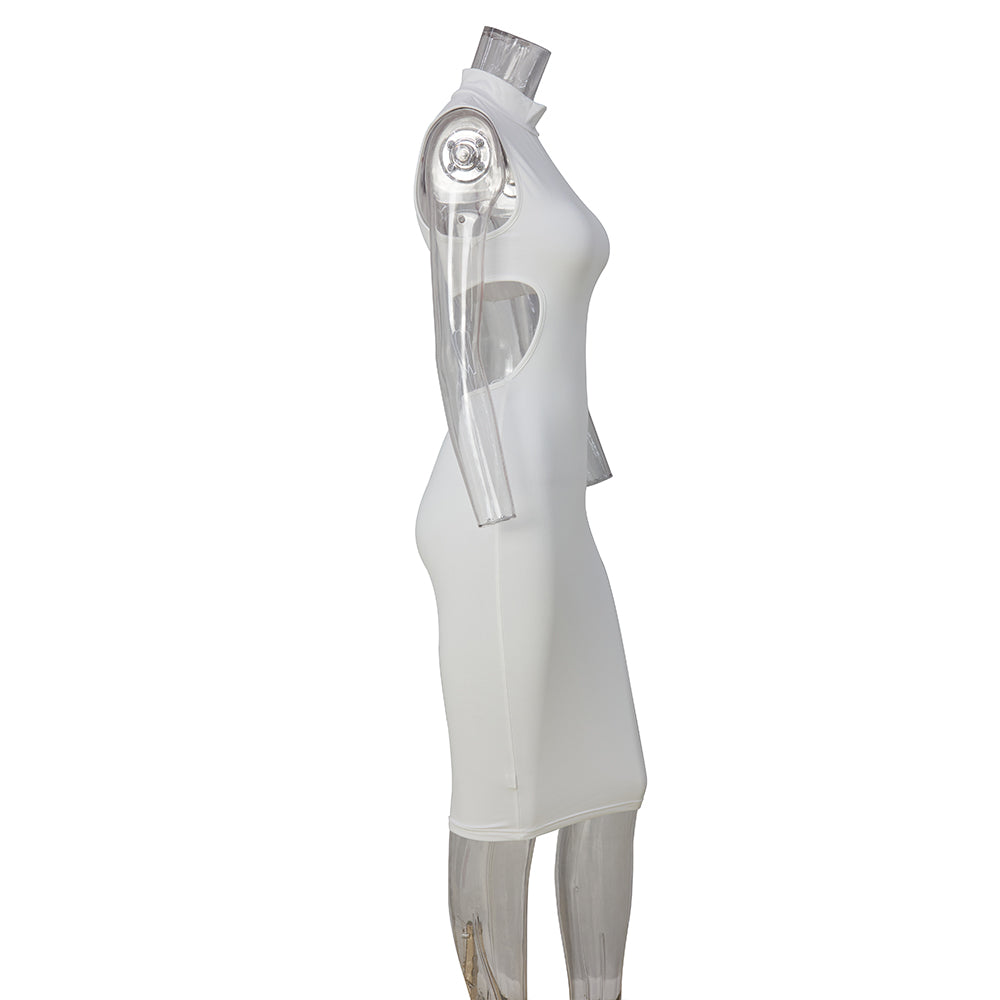 Sleeveless Design Club Wear Midi Dress