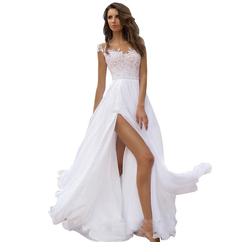 Summer Lace Party Dresses Split Women Evening Elegance Bridesmaid Dresses