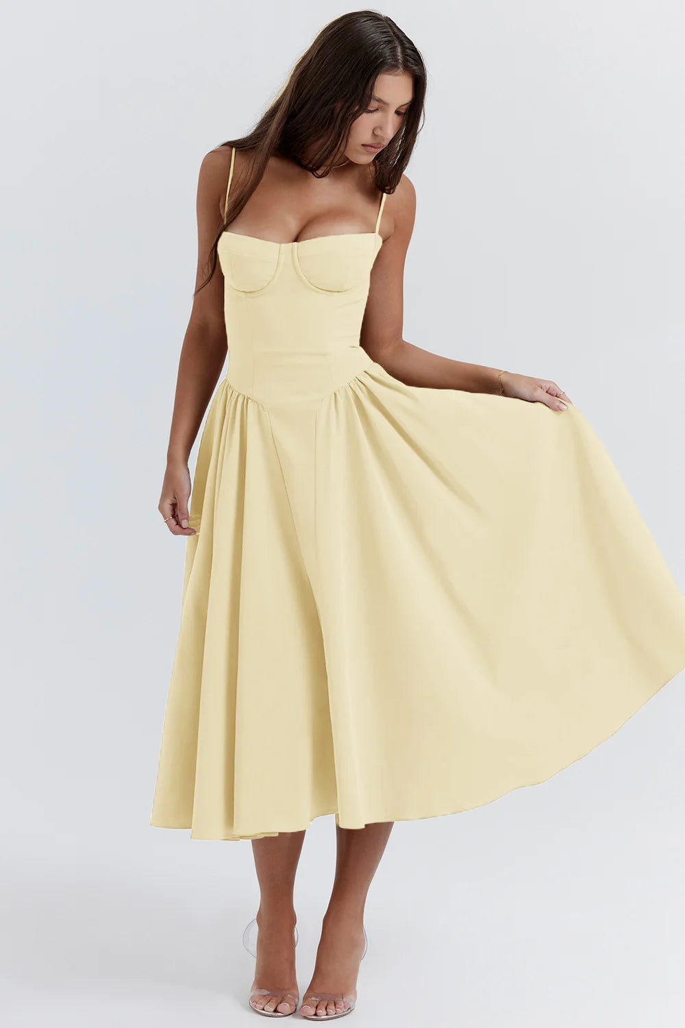 Cotton Slit Long Beach Dress for Women