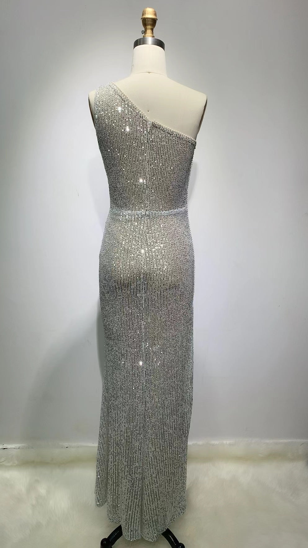 Long Elegant Diamond Dress