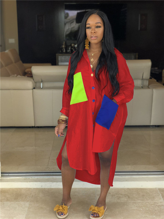 Plus Size Summer Dresses With Pockets Shirt Dress for Women