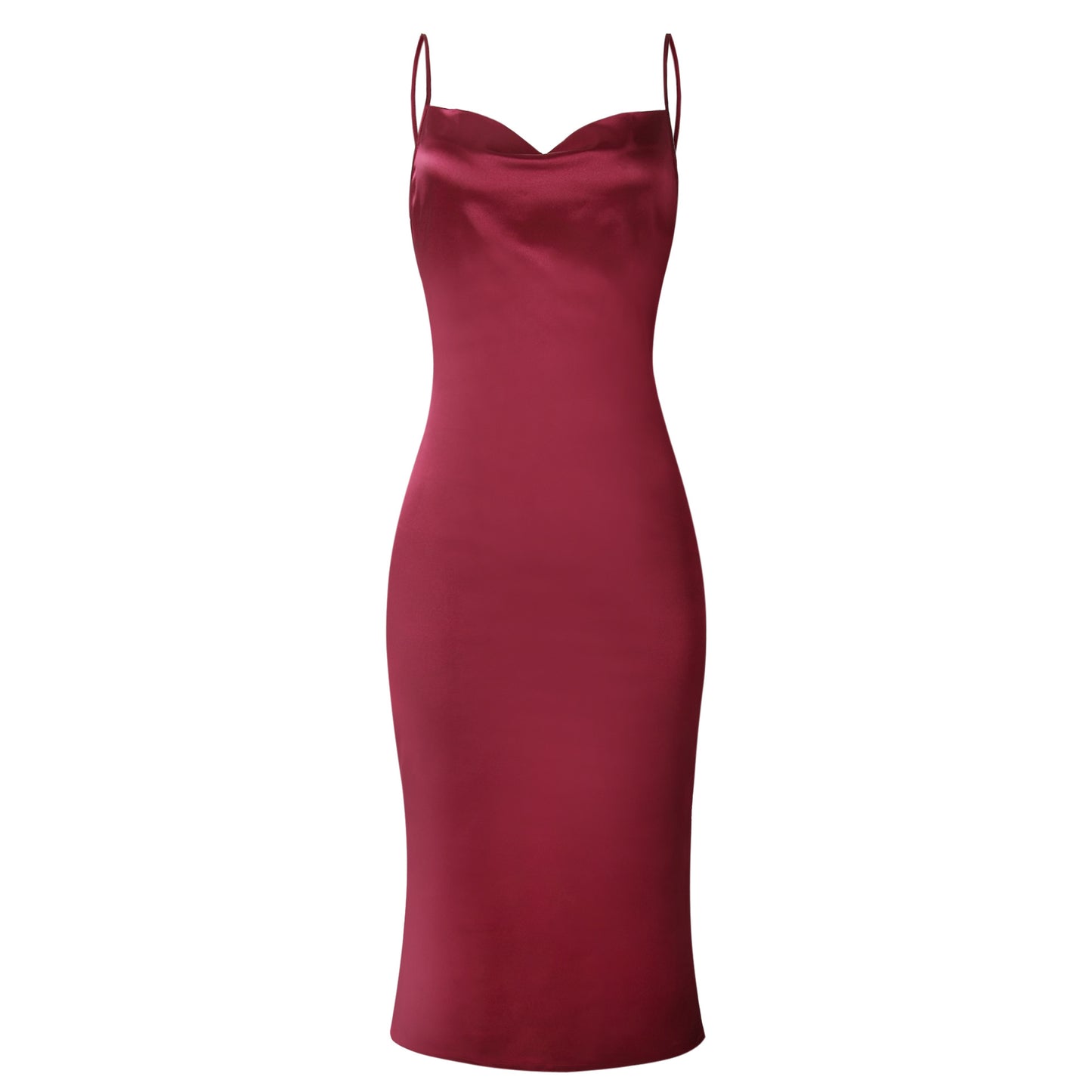 Women Silk Maxi Ladies Sleeveless Adjustable Straps Causal Dress