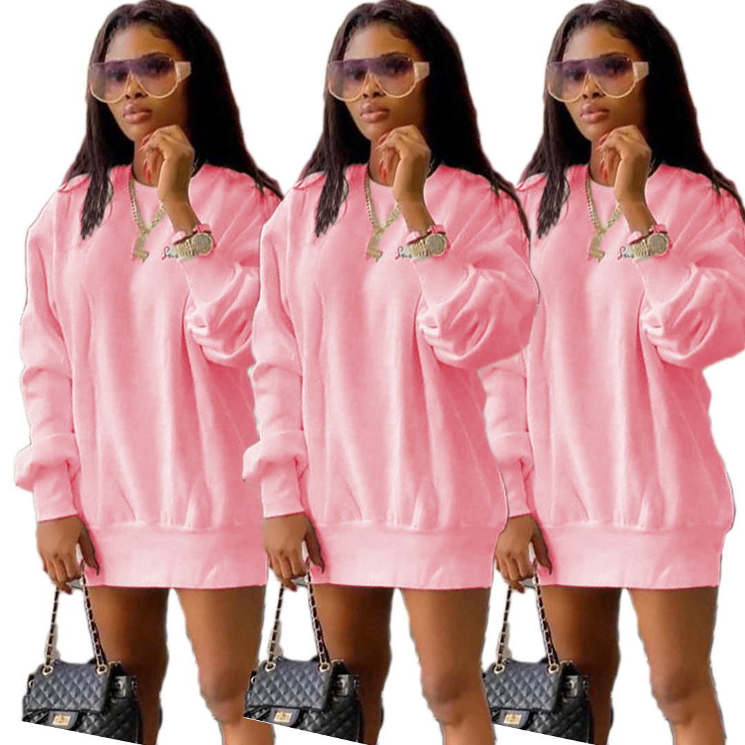 Customize Women Dress Casual Hoodie Elegant Long Dress