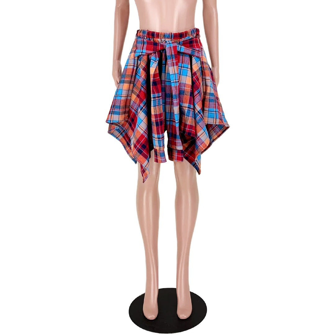 Irregular Shirt Dress Spring Summer Trending Dresses Plaid Skirt Dress