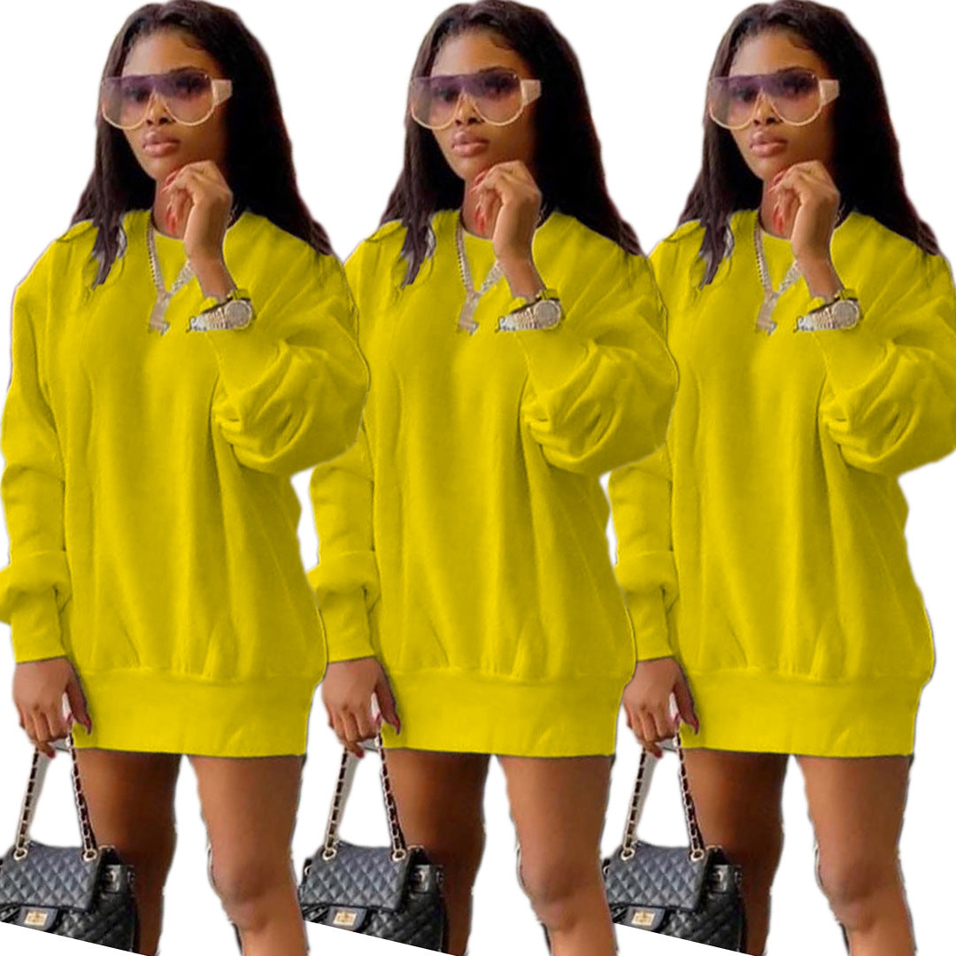 Customize Women Dress Casual Hoodie Elegant Long Dress