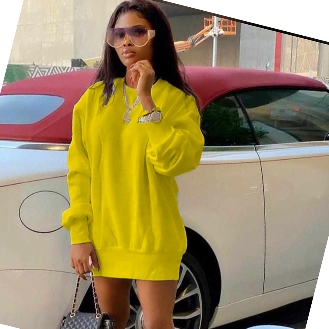 Customize Women Dress Casual Hoodie Elegant Long Dress