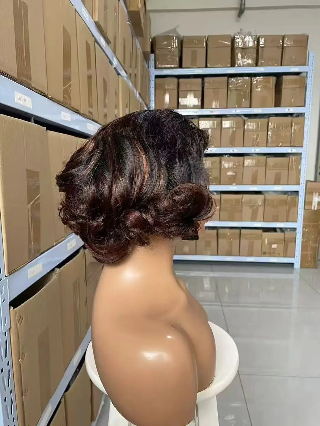 Loose Body Wave Chocolate Brown 4x4 HD Lace Frontal Bob Wigs Human Hair PrePlucked Brazilian #4 Colored Human Hair Wigs 300%