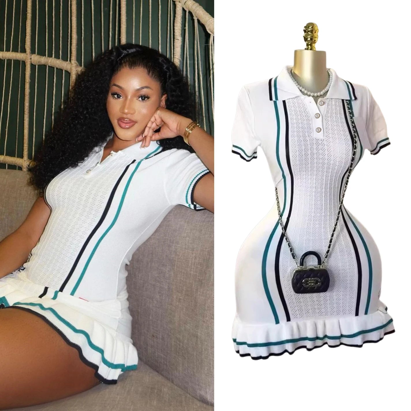 Sexy Package Hips Knitted Mini Dress