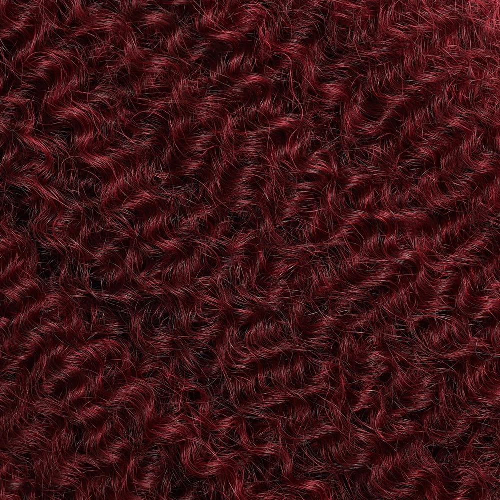 Gemlong 30gram #99J Kinky Curly Wave Bulk Human Hair Brazilian Remy Braiding Hair #99J Bulk for Braids Hair