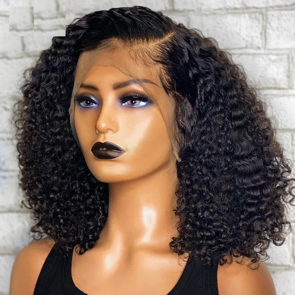 Short Curly Bob Wigs 13x6 HD Lace Front Human Hair For Women Deep Wave 13x4 Frontal Brazilian Remy 5x5 Closure Wig