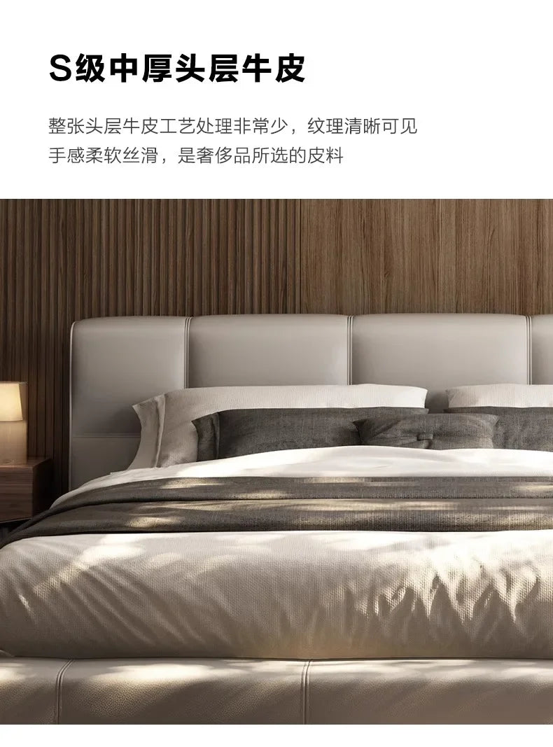 Simple Design Bed Tatami Safe Aesthetics Light Luxury Relax Bed Vintage Princess Crown Wedding Ltalian Wood Muebles Furniture