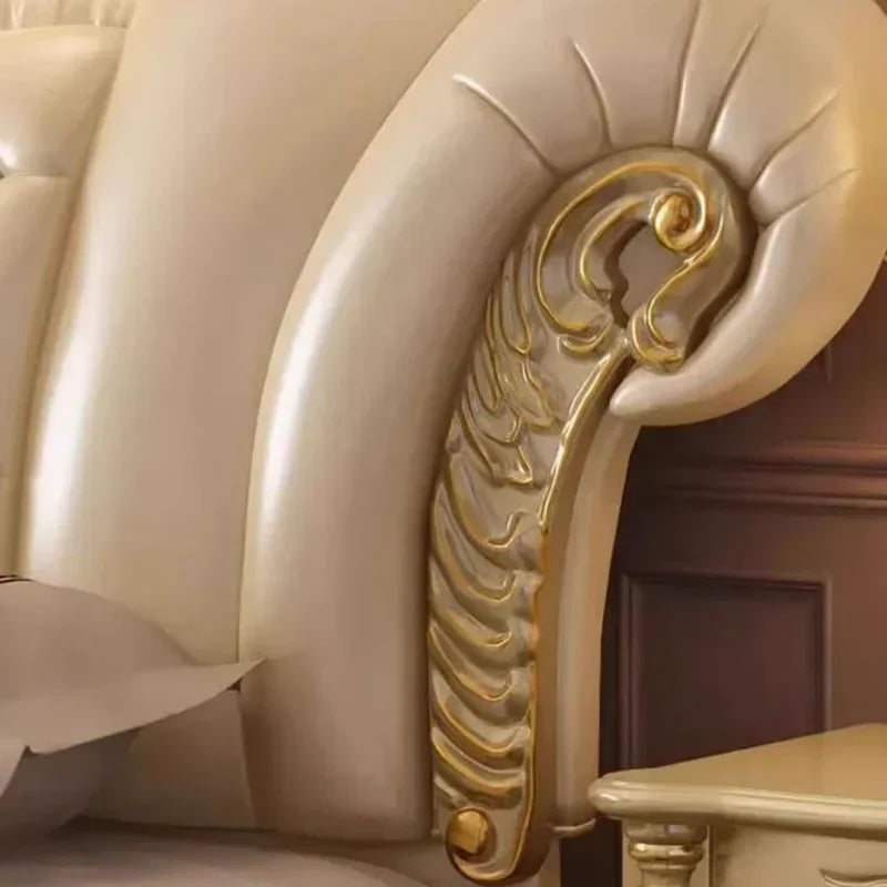 Creative King Size Frame Double Bed Luxury Unique Twin Room European Bed Modern Pedicure Muebles Para El Hogar Home Furniture