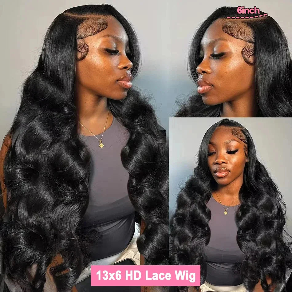 Transparent Lace Frontal Human Hair Wigs Glueless Water Wave Lace Front Wig